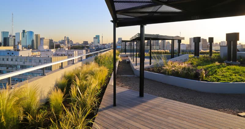 Terraza con vista a la ciudad